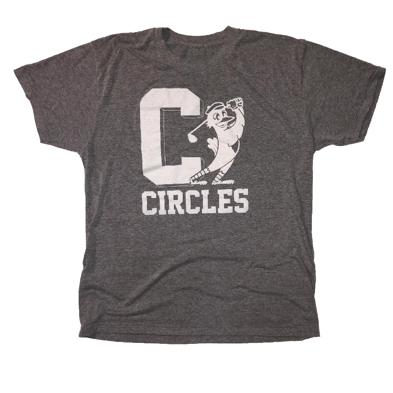 Vintage Chirps Golf Mascot Logo T-Shirt-- Collared Crew Neck Turtle Neck