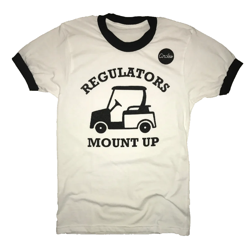 Regulators Mount Up Golf T-Shirt-- Striped Floral Plaid