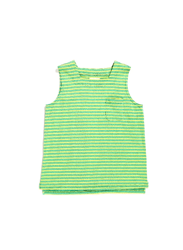 Engineered Garments Square Neck Shirt - Green/Yellow PC Stripe Jersey-- Cashmere Blend Cotton Blend Poly Blend