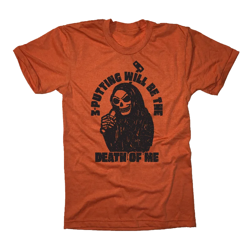 3-Putting Will Be The Death Of Me Golf T-Shirt-- Faux Fur Fabric Real Fur Fabric Shearling Fabric