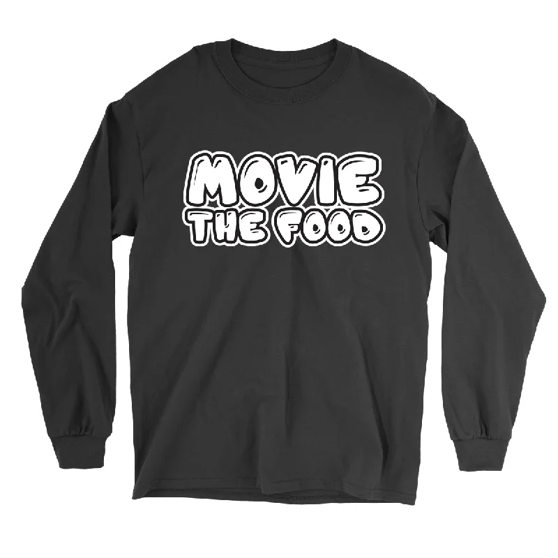Movie The Food™ "Text Logo" Long Sleeve T-Shirt-- Cashmere Blend Cotton Blend Poly Blend