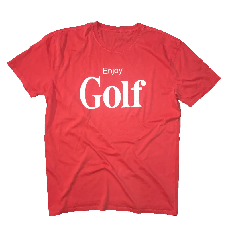 Enjoy Golf T-Shirt-- Print Jacquard Patchwork