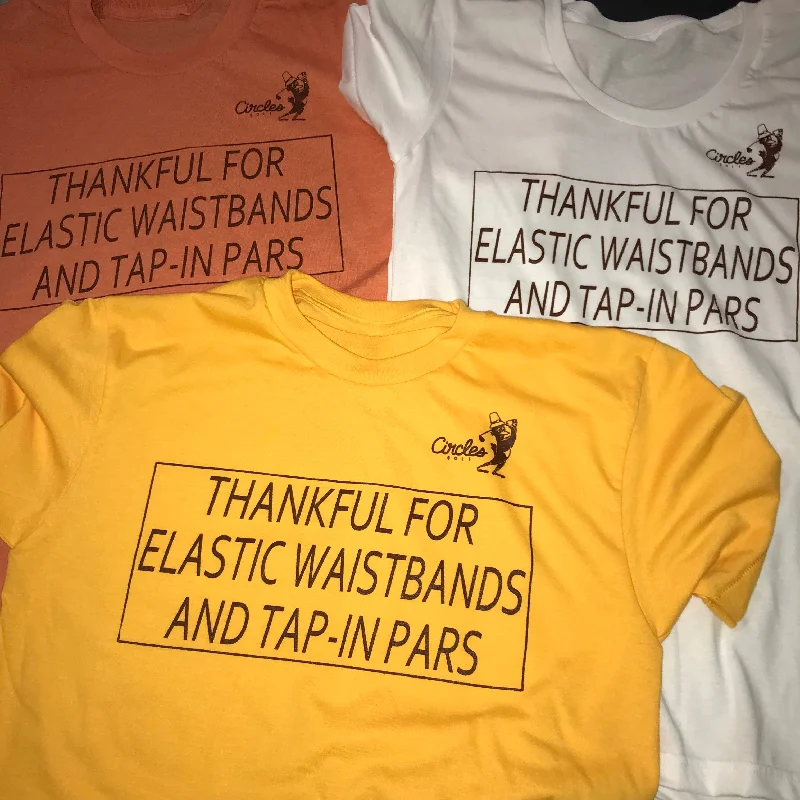 Thankful For Elastic Waistbands And Tap-In Pars Golf T-Shirt-- Real Fur Shearling Chenille Thankful For Elastic Waistbands And Tap-In Pars Golf T-Shirt-- Real Fur Shearling Chenille