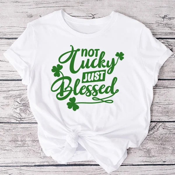 Not Lucky Just Blessed Shirts for Saint Patricks Day Shirt in Sizes XS to 6XL, Christian Shirts and Religous Shirts for St Pattys Day Wear-- Striped Floral Plaid Not Lucky Just Blessed Shirts for Saint Patricks Day Shirt in Sizes XS to 6XL, Christian Shirts and Religous Shirts for St Pattys Day Wear-- Striped Floral Plaid