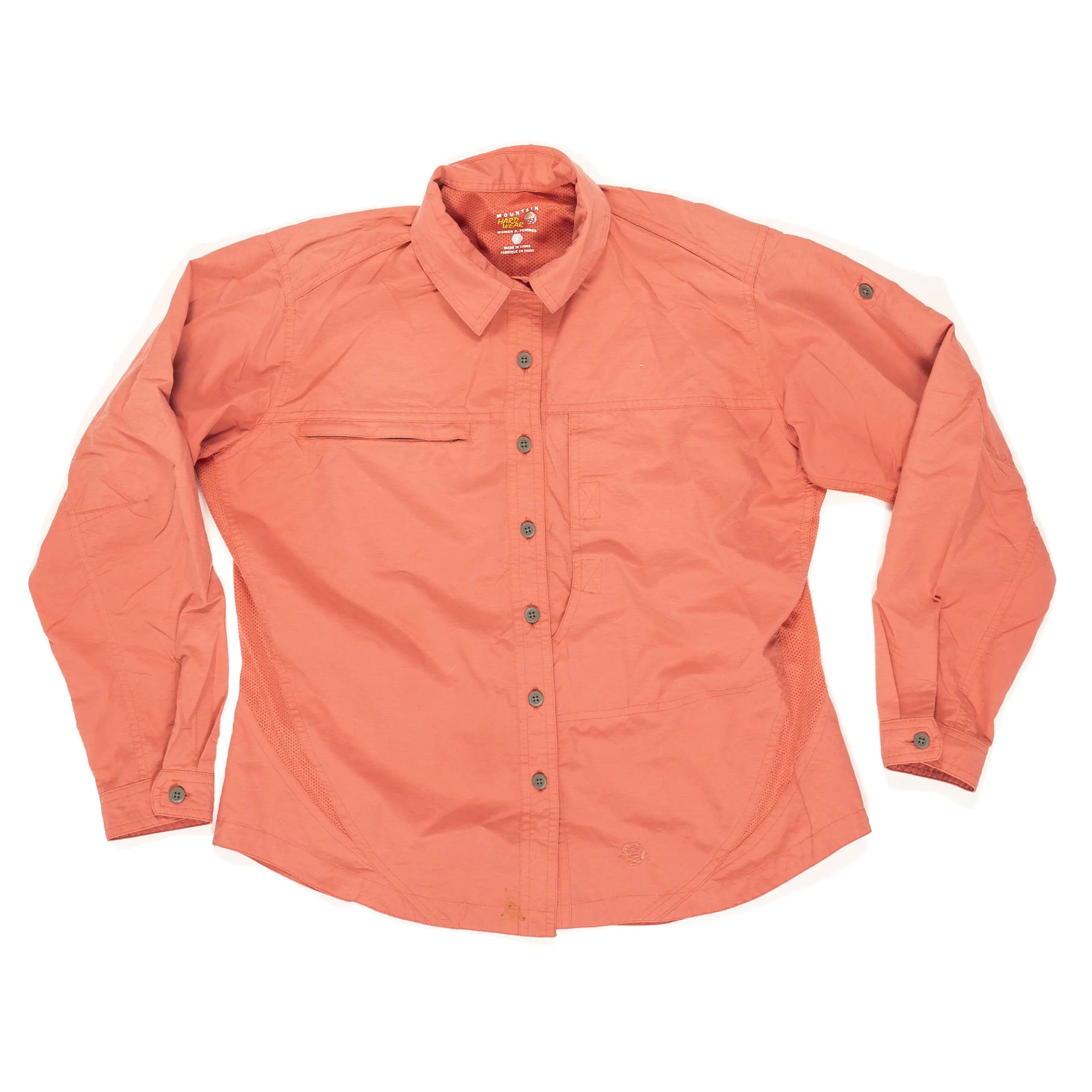 Mountain Hardwear Button-Down LS Shirt - Women's-- Graphic T-Shirt Round Neck Polyester