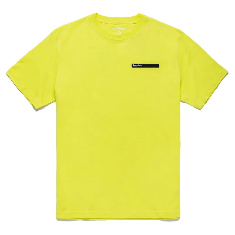 Embossed Logo Cotton T-shirt In Yellow-- Houndstooth Herringbone Solid