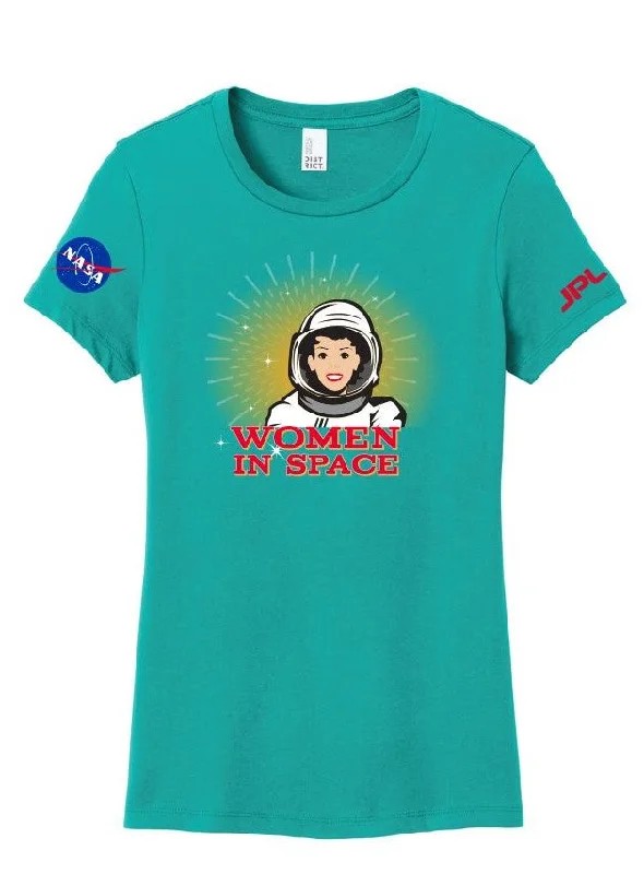 JPL & NASA Women In Space T-shirt-- Graphic T-Shirt Round Neck Polyester