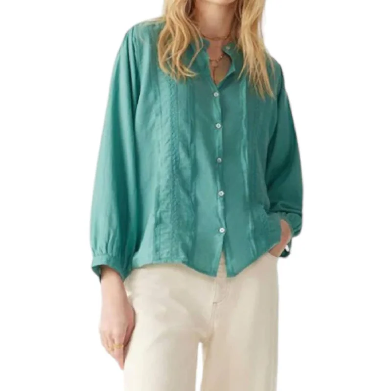 Timbra Shirt In Green-- Cozy Warm Stylish