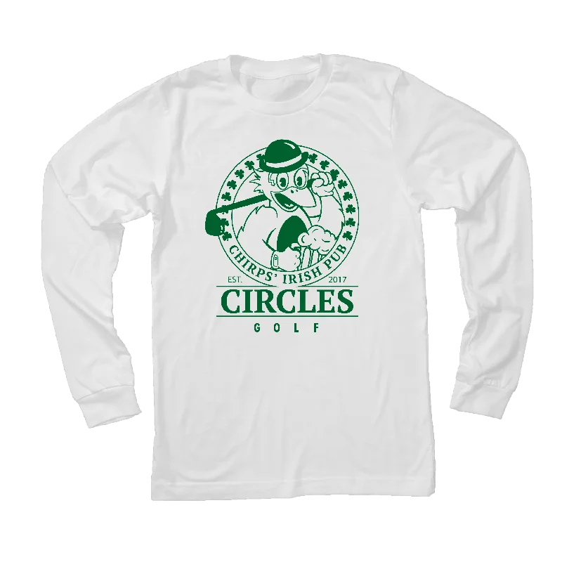 Chirps Irish Pub - Long Sleeve T-Shirt-- Polka Dot Checkered Tartan