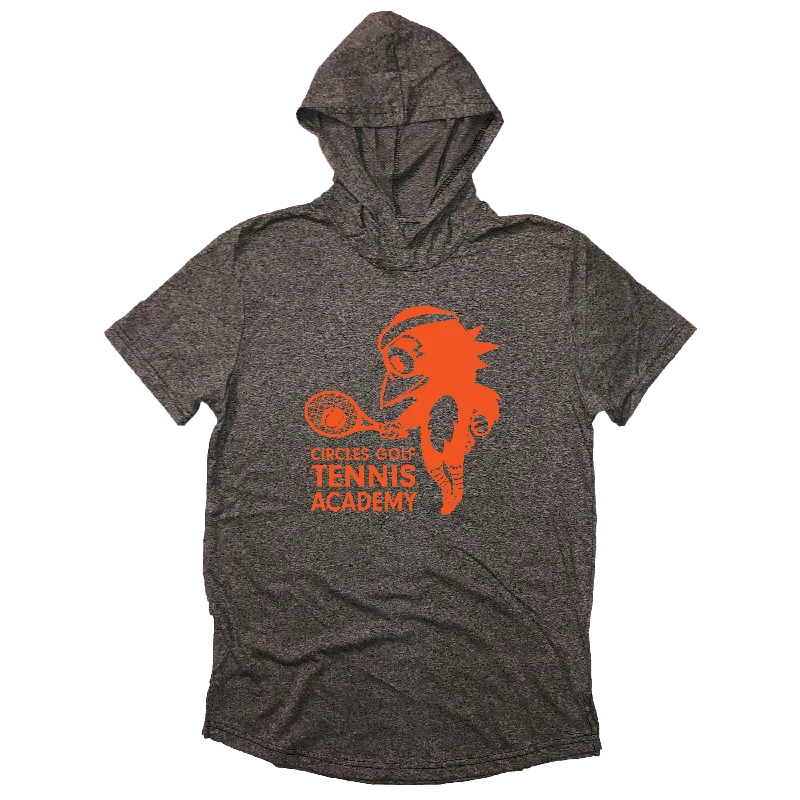 Circles Golf Tennis Academy - Short Sleeve Hoodie Shirt-- Machine Wash Dry Clean Hand Wash