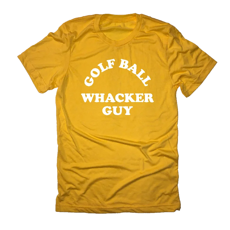 Golf Ball Whacker Guy T-Shirt-- Hooded Caped Shawl Collar