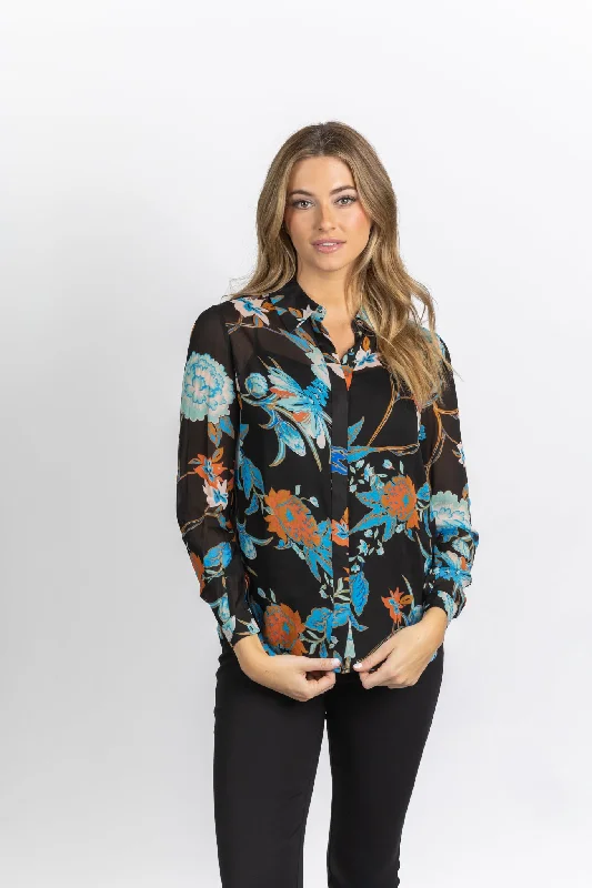 DVF Lorelei Collared Shirt-- Handmade Hand-knitted Hand-woven