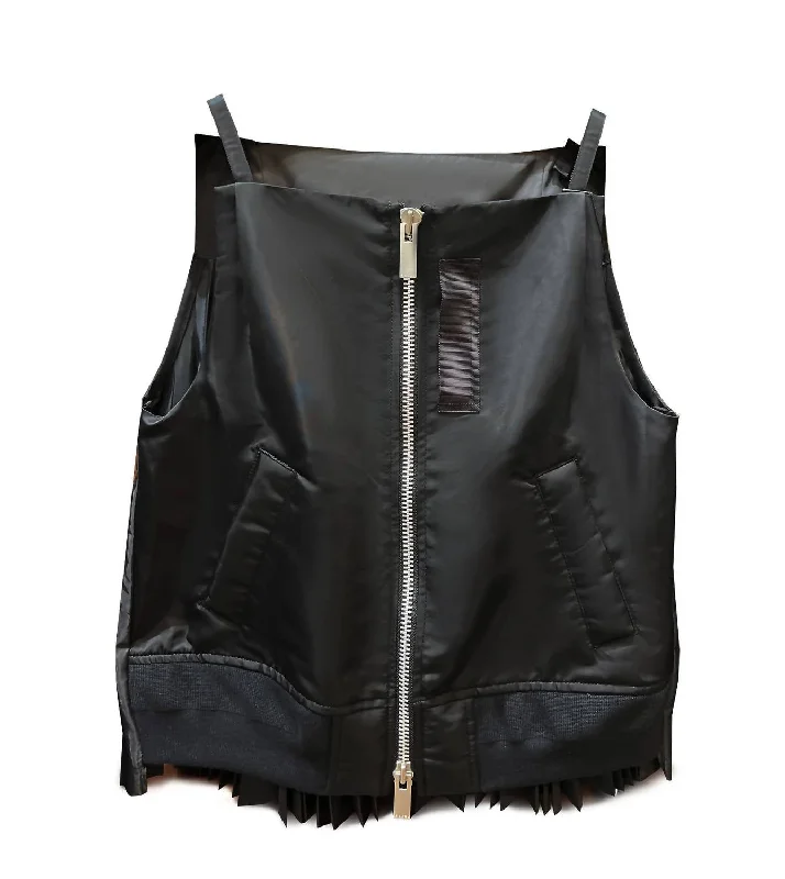 Nylon Twill Camisole Shirt In Black-- Rayon Fabric Velvet Fabric Corduroy Fabric