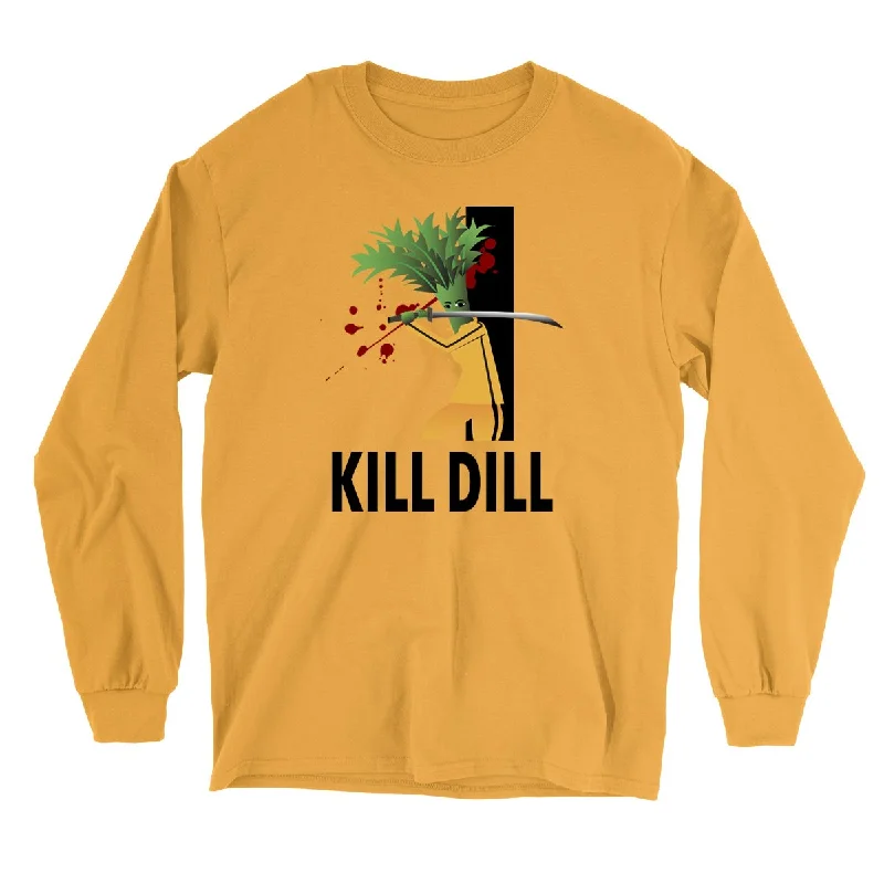 Movie The Food™ "Kill Dill" Long Sleeve T-Shirt-- Solid Color Striped Floral