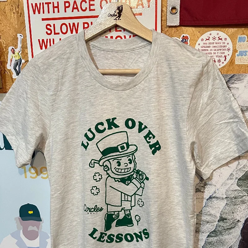 Luck Over Lessons Golf T-Shirt-- Chenille Blend Fleece Blend Nylon Blend