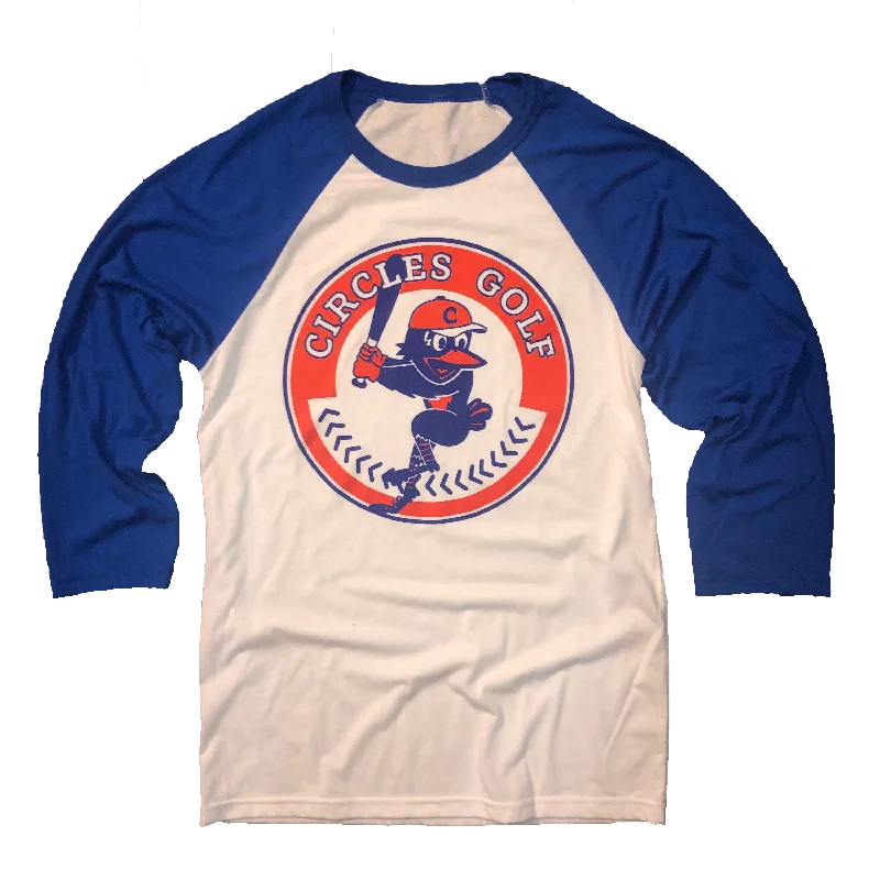 Circles Golf Baseball Raglan Shirt-- Anti-Pilling Machine Wash Handmade