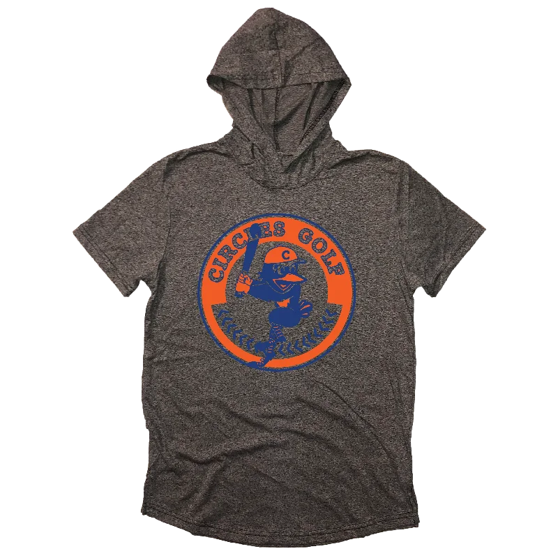 Circles Golf Baseball - Short Sleeve Hoodie Shirt-- Collared T-Shirt Boat Neck A-Line