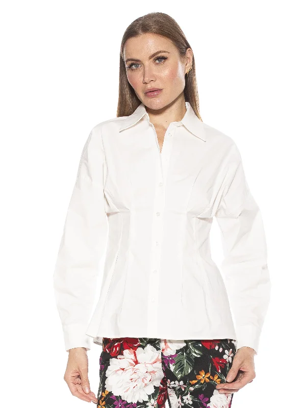 Calliope Shirt-- Striped Floral Plaid