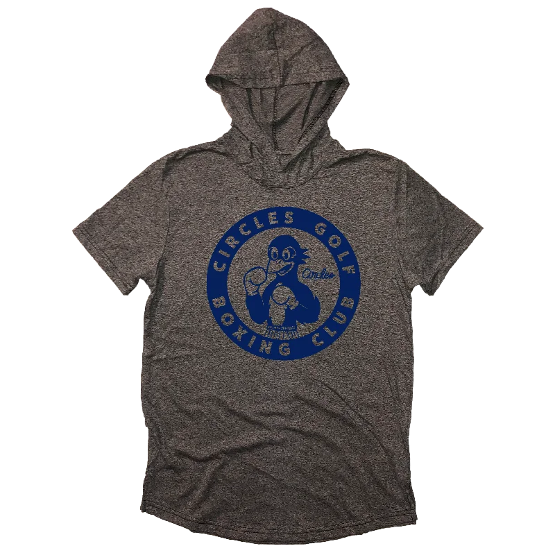 Circles Golf Boxing Club - Short Sleeve Hoodie Shirt-- Rayon Velvet Corduroy