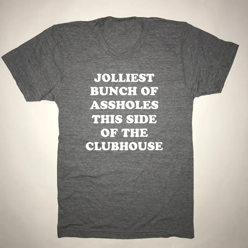Jolliest Bunch Of Assholes This Side Of The Clubhouse - Christmas Golf T-Shirt-- Fleece Nylon Spandex