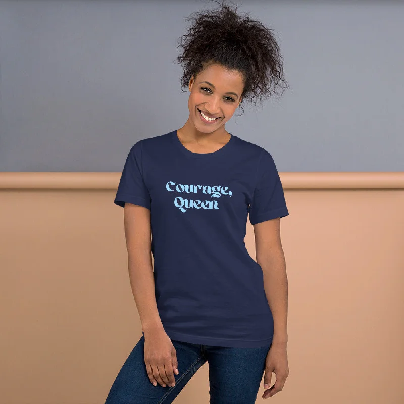 Courage, Queen - Short-Sleeve Unisex T-Shirt-- Fleece Nylon Spandex