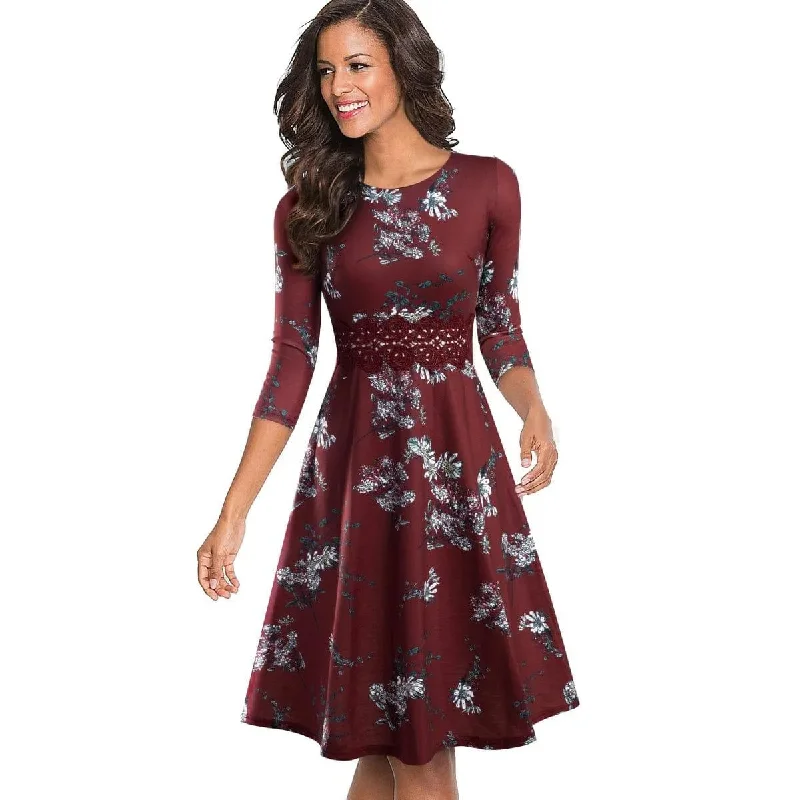 Dark Red & Flower