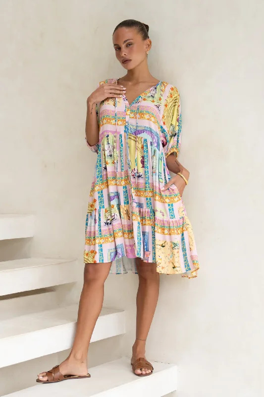 Ambrosia Multicolour Abstract Mini Dress Trendy Tulle Mini Dress