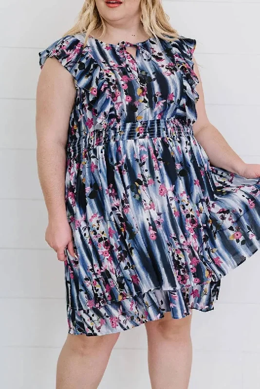 Get Ready to Blossom in Your Flutter Sleeve Plus size Mini Dress! Chic Halter Mini Dress Get Ready to Blossom in Your Flutter Sleeve Plus size Mini Dress! Chic Halter Mini Dress