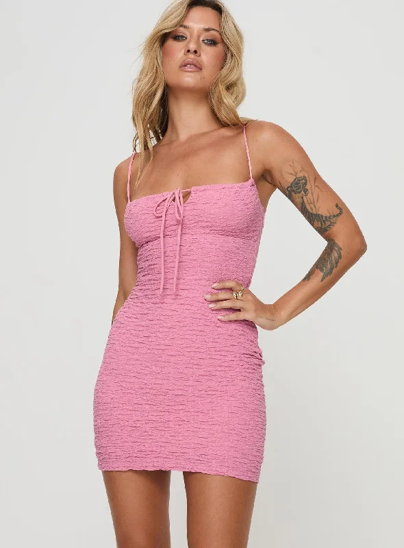 Kostis Mini Dress Pink Tunics Cozy soft