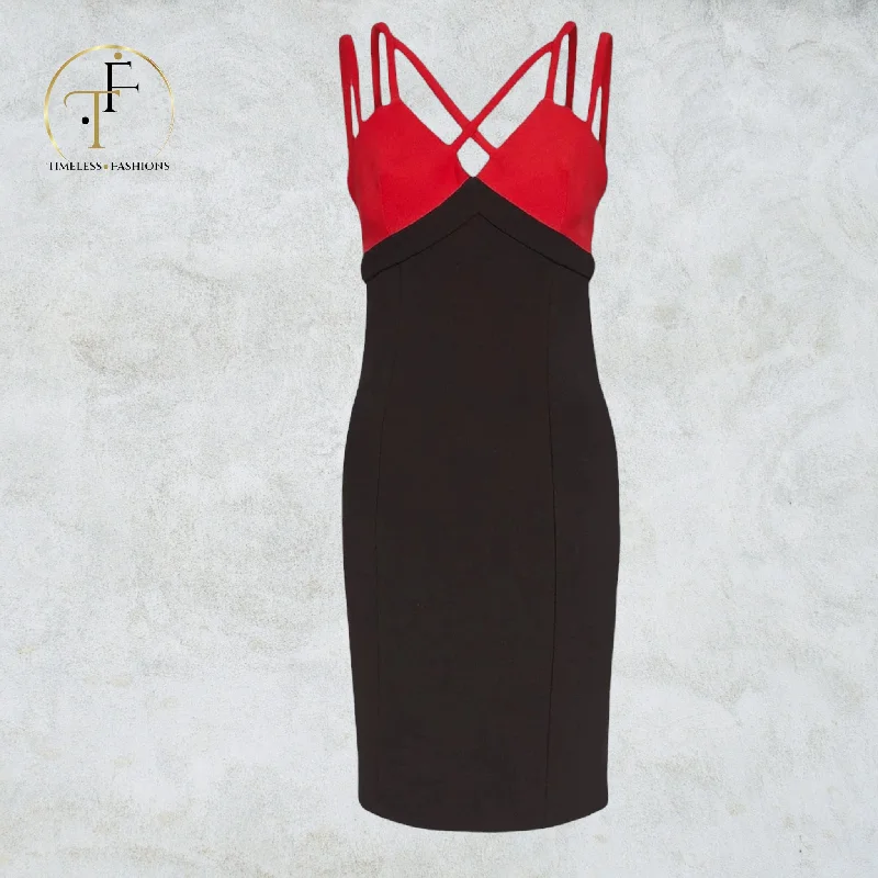 Coast Red & Black Multi Strap Mini Dress UK 12 US 8 EU 40 Fashionable Lace Mini Dress Coast Red & Black Multi Strap Mini Dress UK 12 US 8 EU 40 Fashionable Lace Mini Dress
