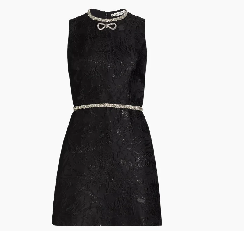 alice + olivia Ellis Embellished Crew Neck Sleeveless Mini Dress, Black Tunics Timeless classic alice + olivia Ellis Embellished Crew Neck Sleeveless Mini Dress, Black Tunics Timeless classic