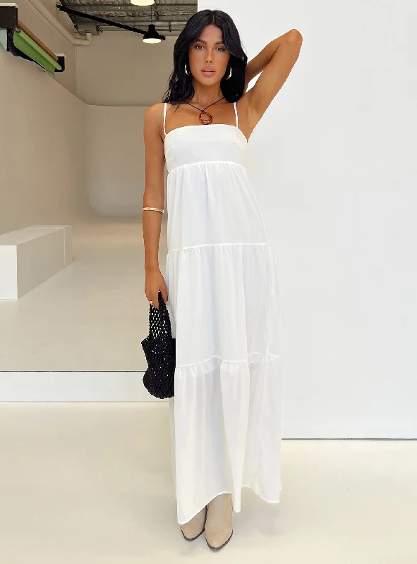 Warrego Maxi Dress White Bodycon Club Sequined