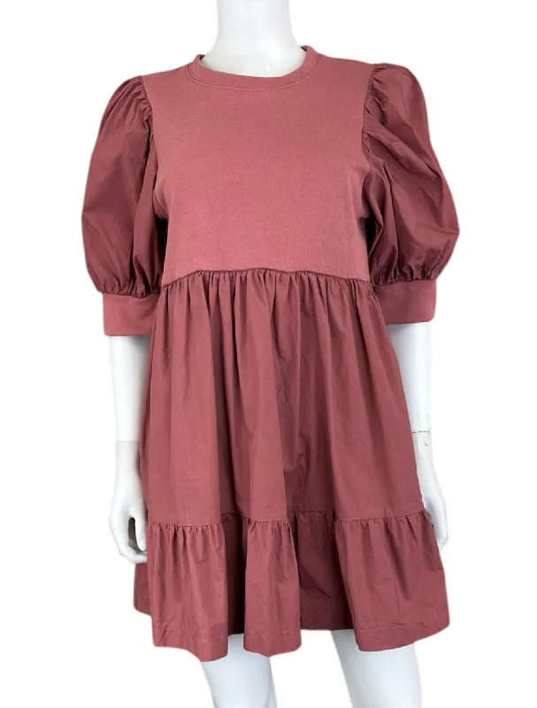 En Saison Mauve Mini Dress Size M Trendy Wraparound Mini Dress