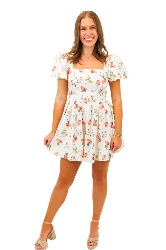 Last Call Floral Mini Dress Casual V-Neck Mini Dress