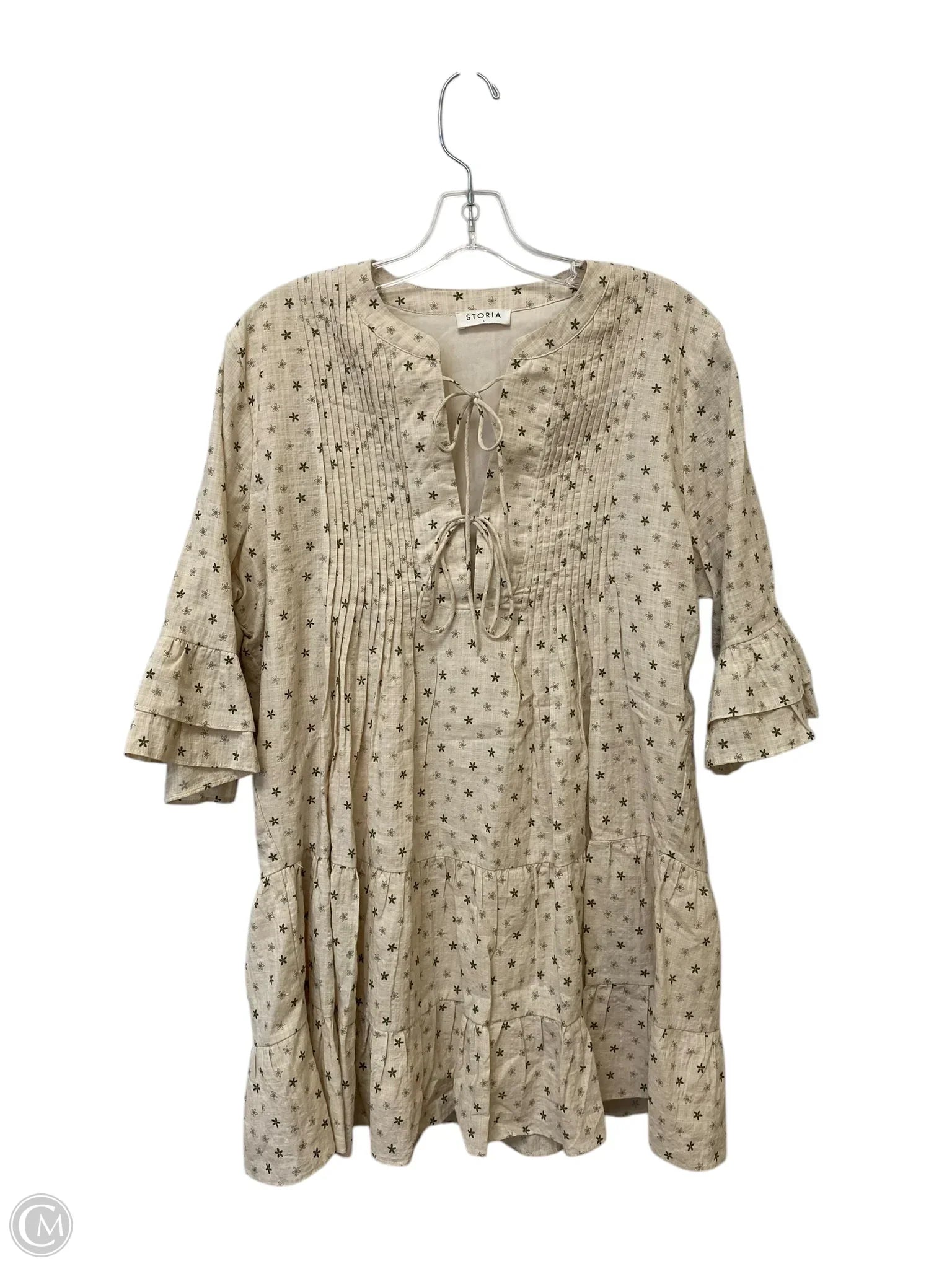 Dress Casual Short By Storia In Beige, Size: L Tunics Bestseller popular