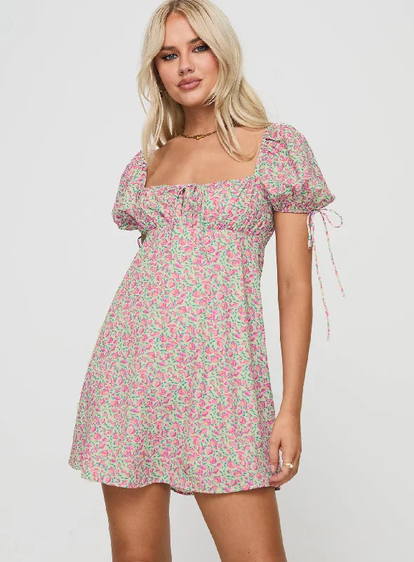 Larsson Mini Dress Pink Floral Tunics Exclusive limited
