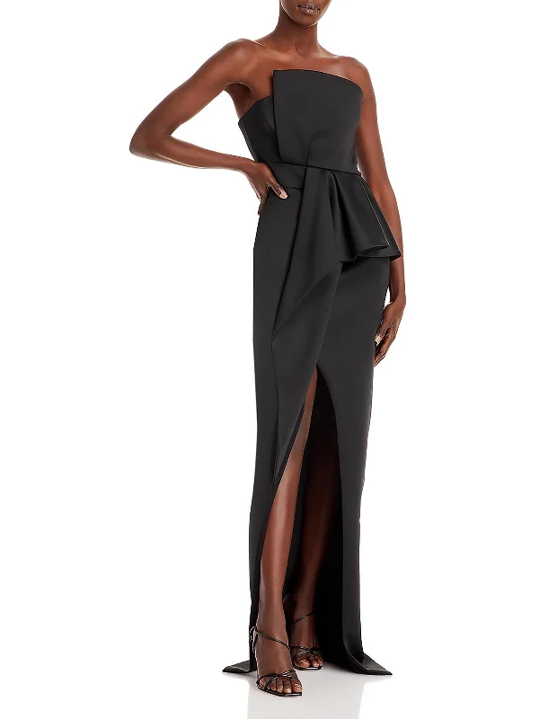 Jonas Womens Strapless Scuba Evening Dress Tunics Winter warm