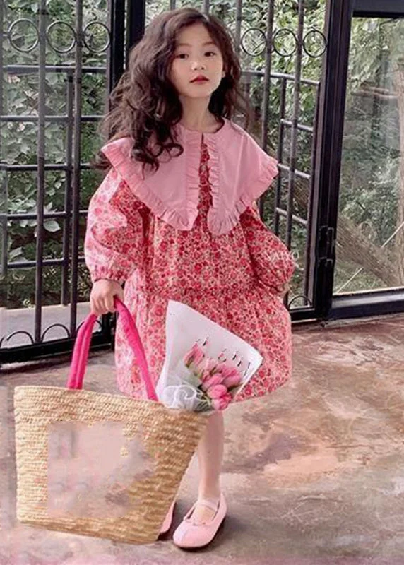 Fine Red Ruffled Patchwork Kids Maxi Dress Fall SS1039 Tunics Wedding white