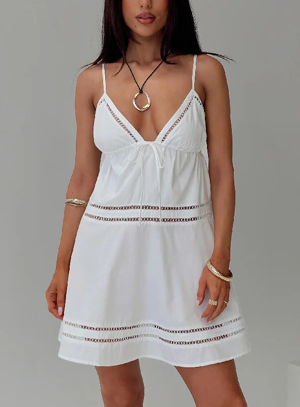 Araxie Mini Dress White Tunics Sophisticated sleek