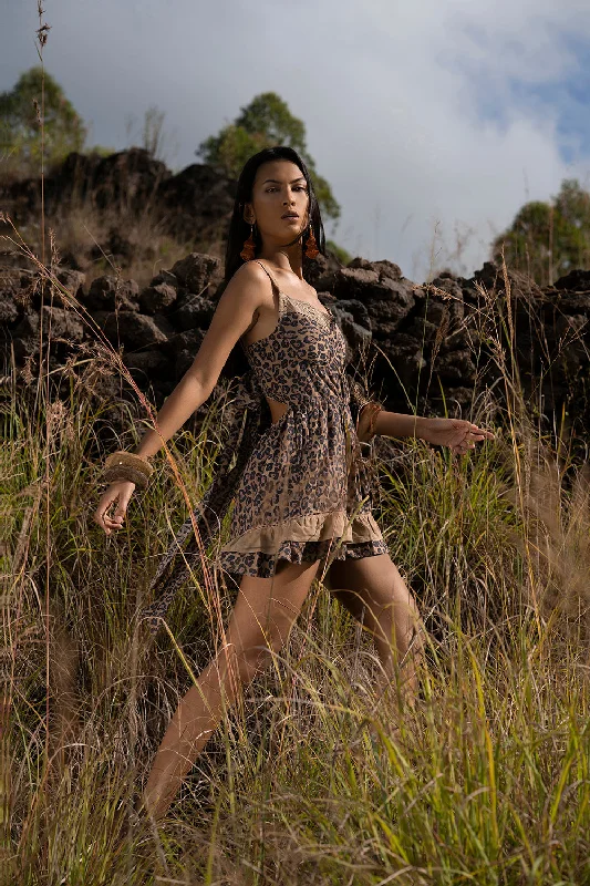 Tabitha Mini Dress - Chestnut Cozy Knit Mini Dress
