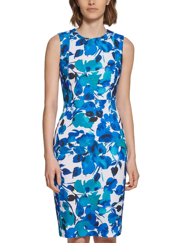 Petites Womens Business Short Sheath Dress Tunics Canvas sturdy