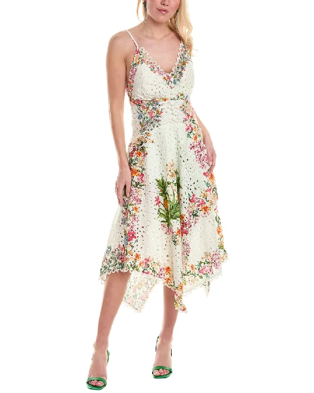 FARM Rio Delicate Forest Scarves Midi Dress Tunics Occasion special