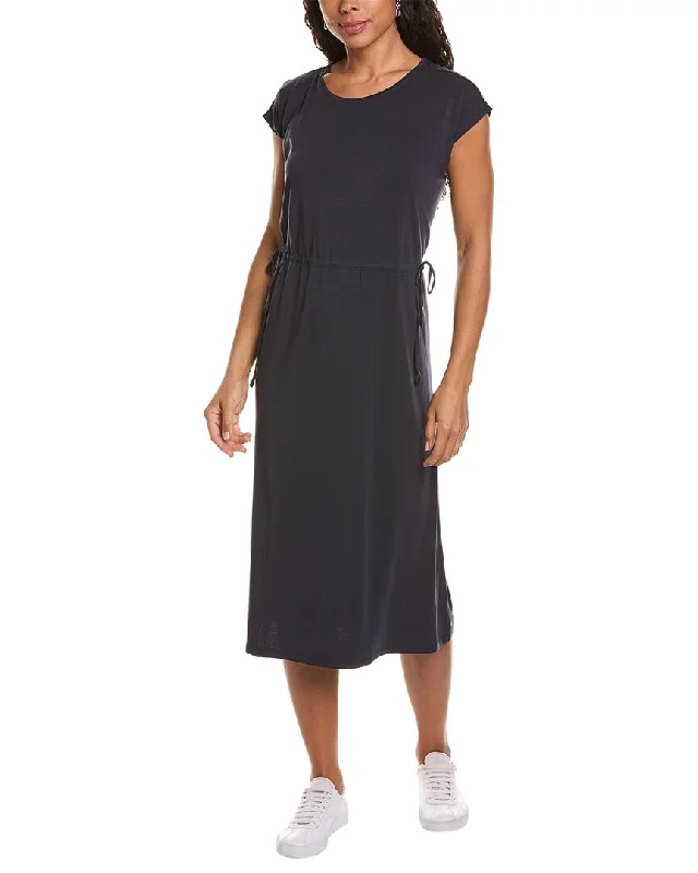 EILEEN FISHER Jewel Neck Midi Dress Tunics Office stylish