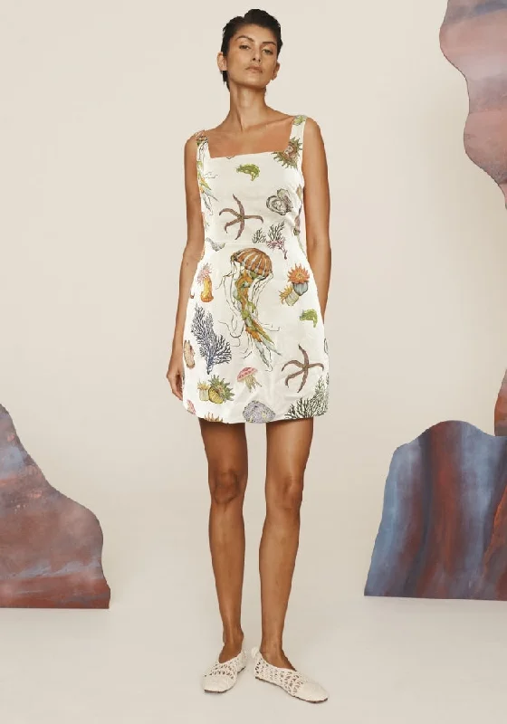 Sea Mini Dress Chic Bohemian Mini Dress