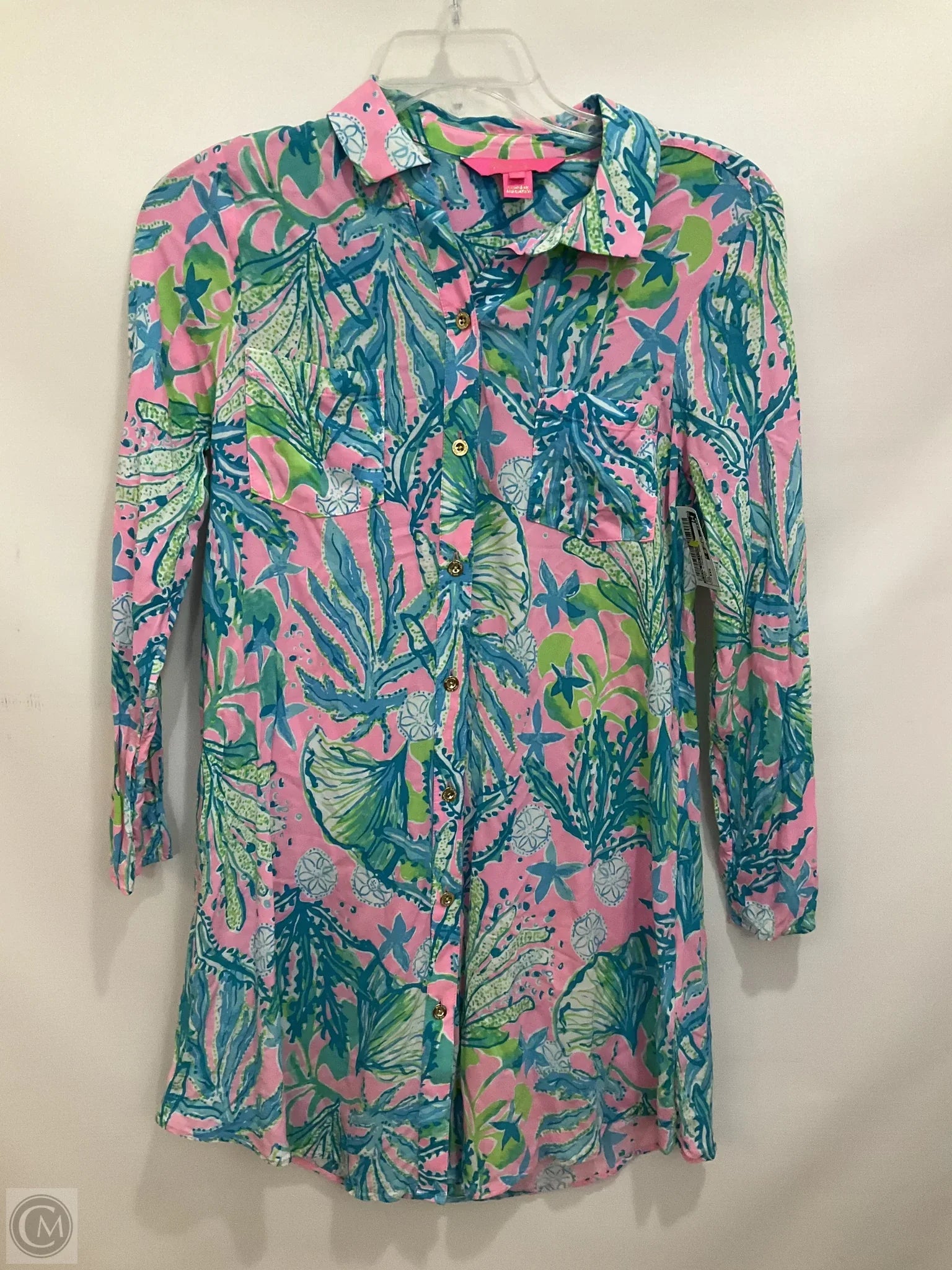 Dress Casual Short By Lilly Pulitzer In Multi-colored, Size: Xxs Crew Neckline Casual Dress Casual Short By Lilly Pulitzer In Multi-colored, Size: Xxs Crew Neckline Casual