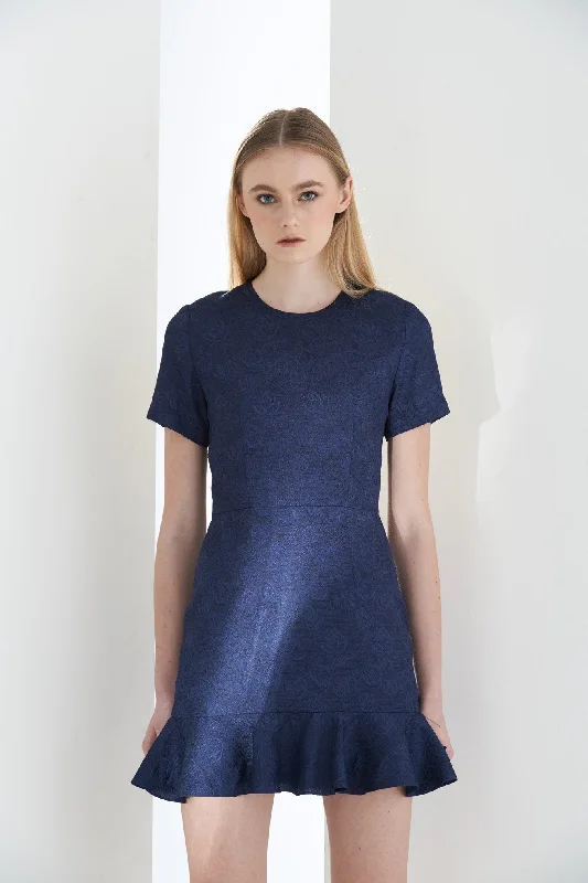 ZZ031503 Mini Dress Elegant Velvet Mini Dress
