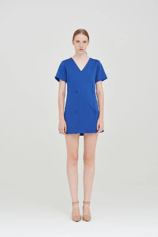 ZT101610DNV : MINI DRESS Cozy Ribbed Mini Dress