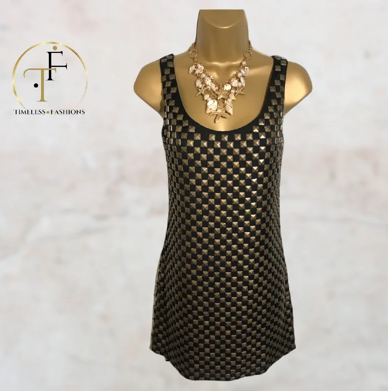Boutique by Jaeger Women's Black Bronze Embellished Mini Dress UK 10 US 6 EU 38 Trendy Wraparound Mini Dress Boutique by Jaeger Women's Black Bronze Embellished Mini Dress UK 10 US 6 EU 38 Trendy Wraparound Mini Dress