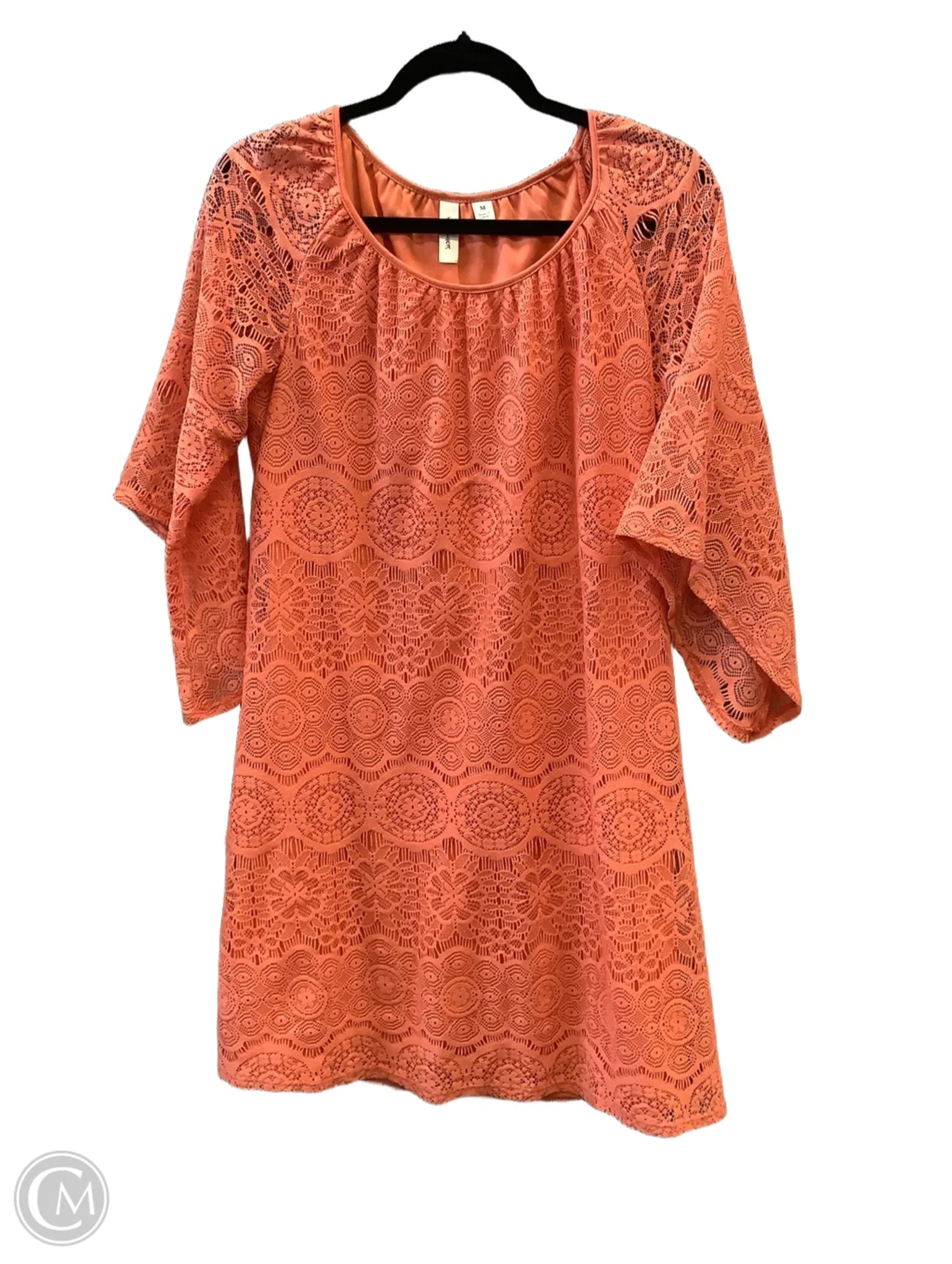 Dress Casual Short By Tacera In Orange, Size: M Square Neckline Feminine
