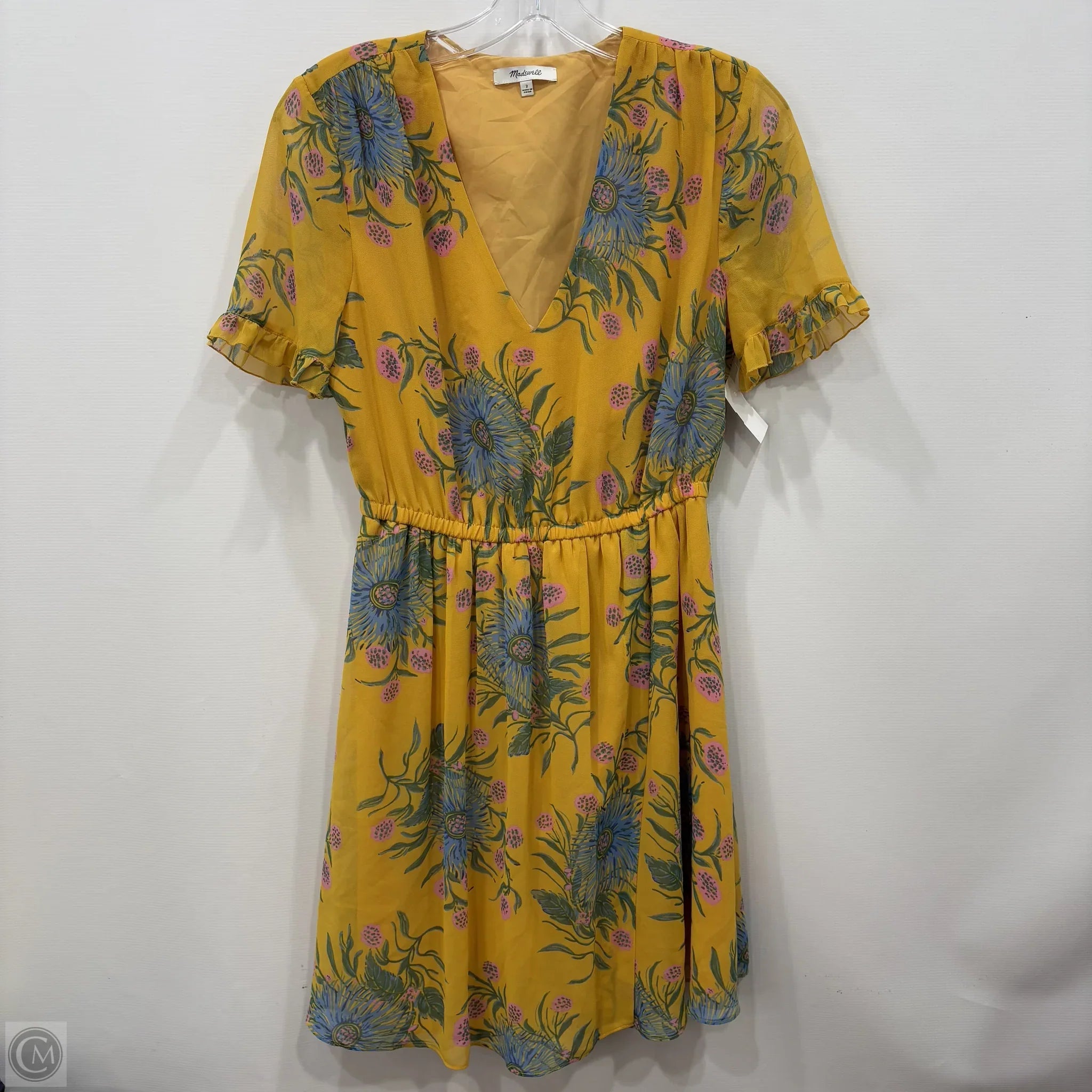 Dress Casual Short By Madewell In Yellow, Size: 2 Tunics Formal black